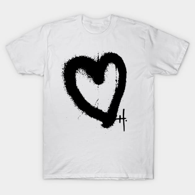 Hydrus Graffiti Heart T-Shirt by Hydrus